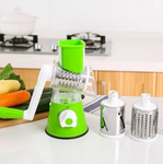 Multi-function chopper hand roller rotary grater