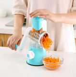 Multi-function chopper hand roller rotary grater